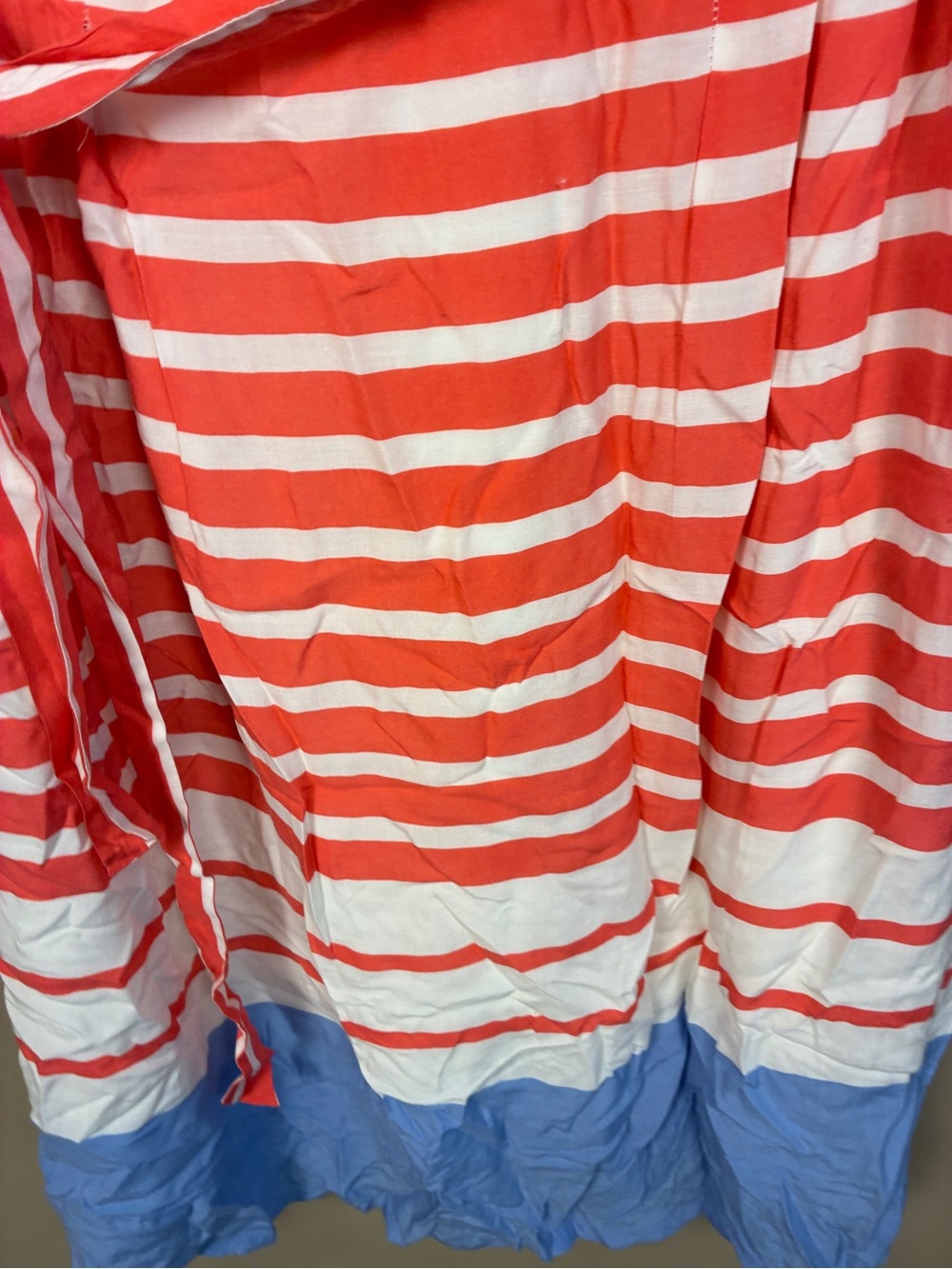 Boden Striped Belted Short Sleeve Knee Length Dress - Picture 8 of 14